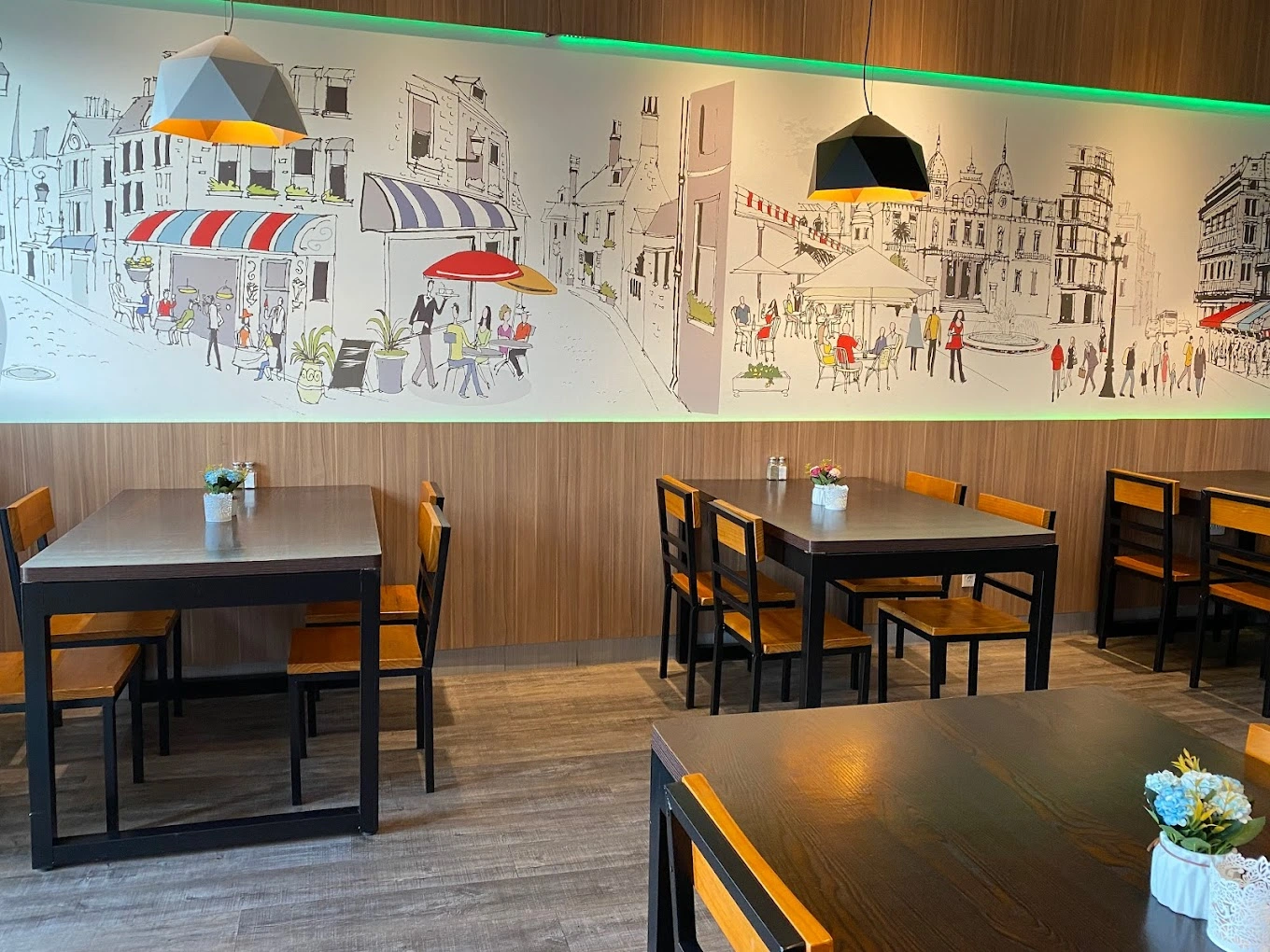 Tandoori Kitchen restaurant interior in Heritage Square near Century Park Edmonton